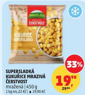 SUPERSLADKÁ KUKUŘICE MRAZIVÁ ČERSTVOST mražená, 450 g 