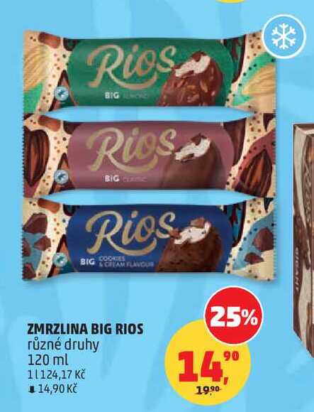 ZMRZLINA BIG RIOS různé druhy, 120 ml  