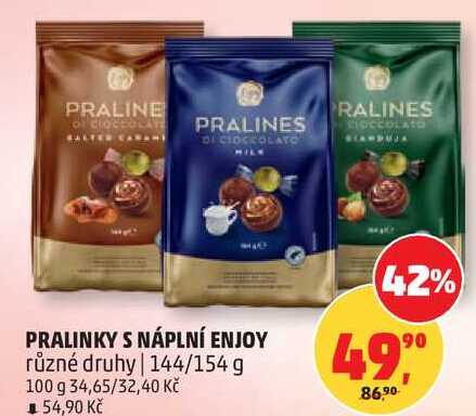 PRALINKY S NÁPLNÍ ENJOY různé druhy, 144/154 g 
