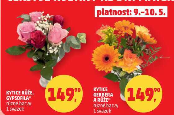 KYTICE RŮŽE, GYPSOFILA různé barvy, 1 svazek