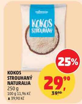 KOKOS STROUHANÝ NATURALIA, 250 g 