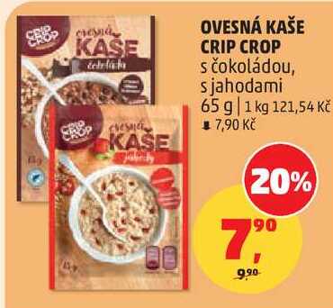 OVESNÁ KAŠE CRIP CROP s čokoládou, 65 g
