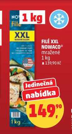 FILÉ XXL NOWACO mražené, 1 kg 