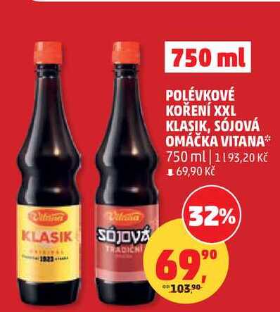 POLÉVKOVÉ KOŘENÍ XXL KLASIK, SÓJOVÁ OMÁČKA VITANA, 750 ml  