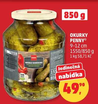 OKURKY PENNY 9-12 cm, 1550/850 g 