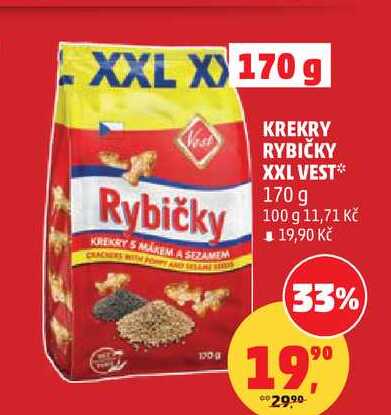 KREKRY RYBIČKY XXL VEST, 170 g 