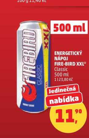 ENERGETICKÝ NÁPOJ FIRE-BIRD XXL Classic, 500 ml  
