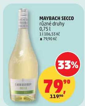MAYBACH SECCO různé druhy, 0,75 l
