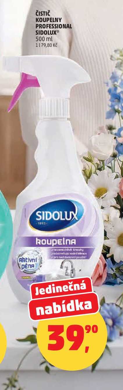 ČISTIČ KOUPELNY PROFESSIONAL SIDOLUX, 500 ml 