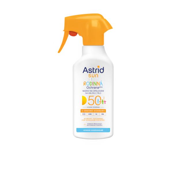 Astrid SUN Rodinné mléko na opalování sprej SPF 50