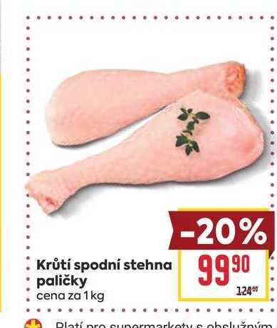 Krůtí spodní stehna paličky cena za 1 kg