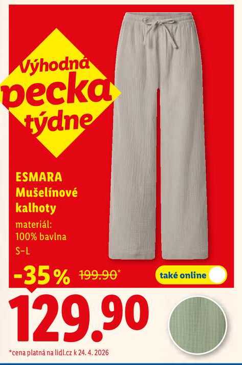 ESMARA Mušelínové kalhoty  