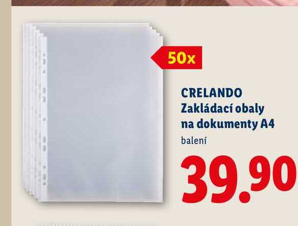 Zakládací obaly na dokumenty A4  