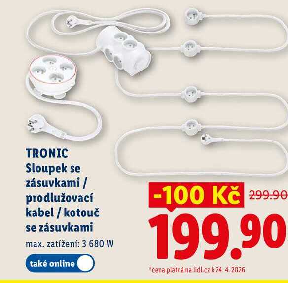 TRONIC Sloupek se zásuvkami/prodlužovací kabel/kotouč se zásuvkami  