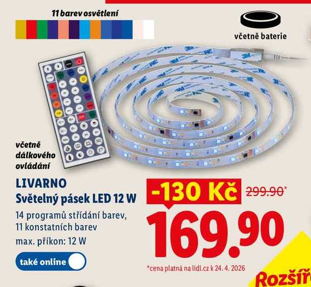 LIVARNO Světelný pásek LED 12 W 