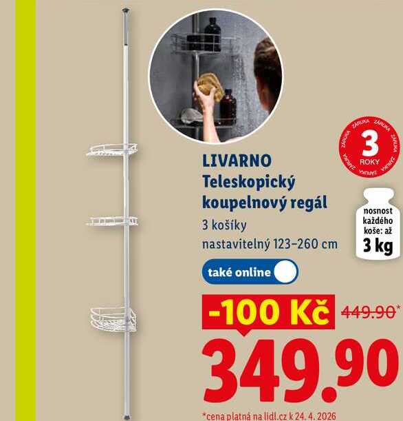 LIVARNO Teleskopický koupelnový regál 