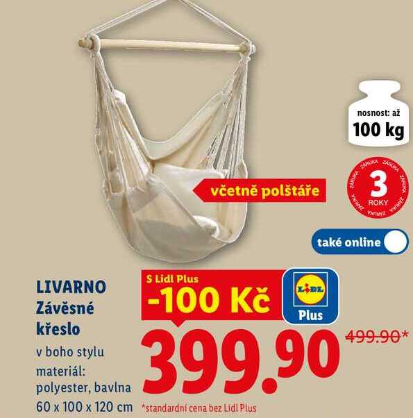 LIVARNO Závěsné křeslo 