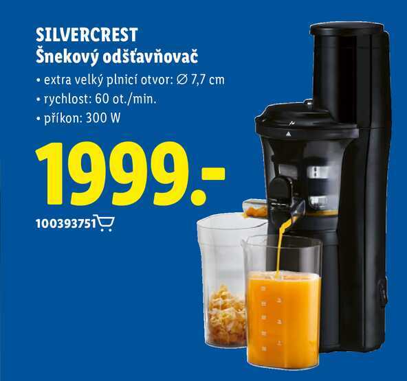 SILVERCREST Šnekový odšťavňovač 