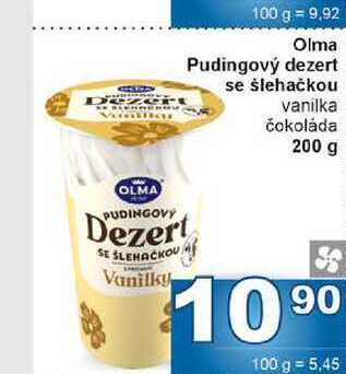 Olma Pudingový dezert se šlehačkou vanilka čokoláda 200 g 