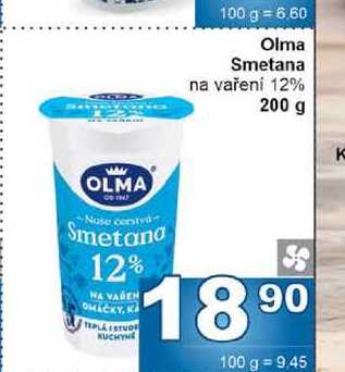 Olma Smetana na vaření 12% 200 g 