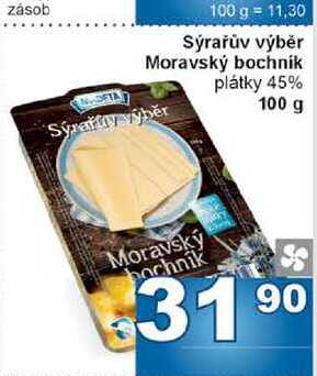 Sýrařův výběr Moravský bochník plátky 45% 100 g 