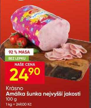 Krásno Amálka šunka nejvyšší jakosti 100 g 