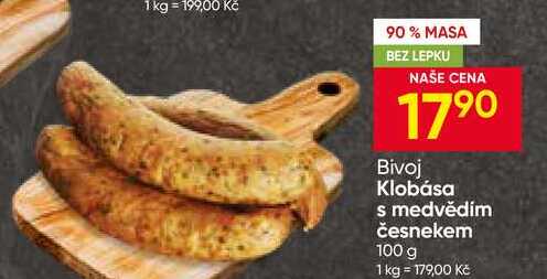 Bivoj Klobása s medvědím česnekem 100 g 