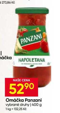 Panzani omáčka, vybrané druhy 400g