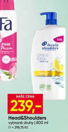Head&Shoulders vybrané druhy 800 ml 