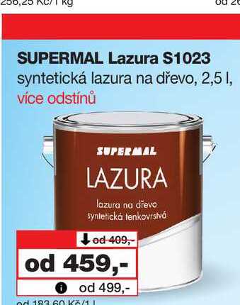 SUPERMAL Lazura $1023 syntetická lazura na dřevo, 2,5l