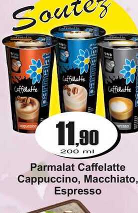 Parmalat Caffelatte Cappuccino, Macchiato, Espresso 200 ml
