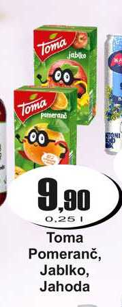Toma Pomeranč, Jablko, Jahoda 0,25 l 