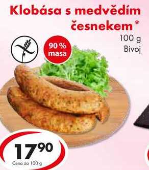 Klobása s medvědím česnekem, 100 g