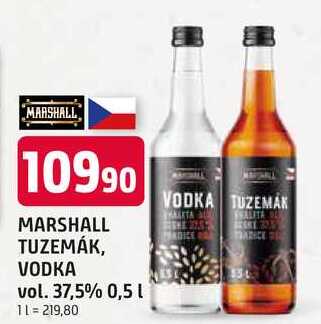 MARSHALL TUZEMÁK, VODKA vol. 37,5% 0,5l
