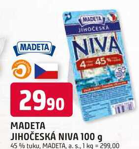 JIHOČESKÁ NIVA 100 g 45% tuku