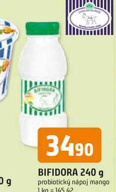 BIFIDORA 240 g probiotický nápoj mango 
