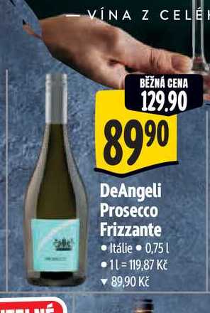   DeAngeli Prosecco Frizzante 0,75 l