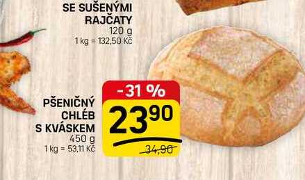 PŠENIČNÝ CHLÉB S KVÁSKEM 450 g 
