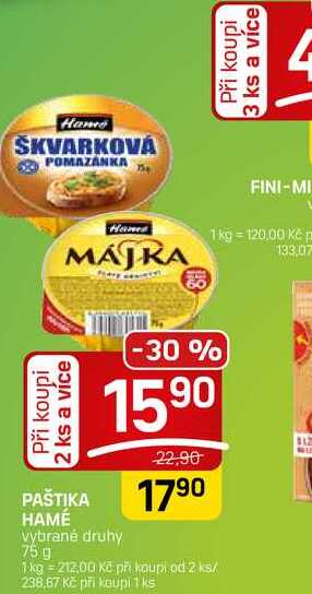PAŠTIKA HAMÉ vybrané druhy 75 g