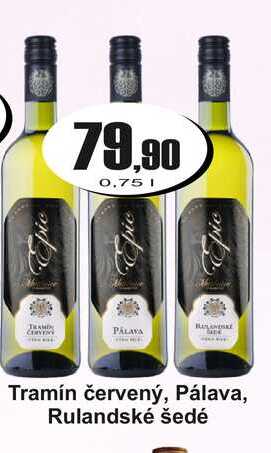 Tramín červený, Pálava, Rulandské šedé 0,75 l