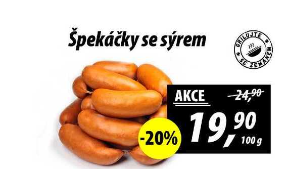 Špekáčky se sýrem, 100 g 