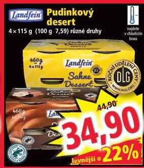 Pudinkový desert, 4x 115 g
