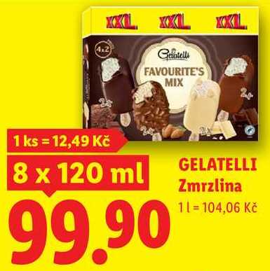 GELATELLI Zmrzlina, 8x 120 ml