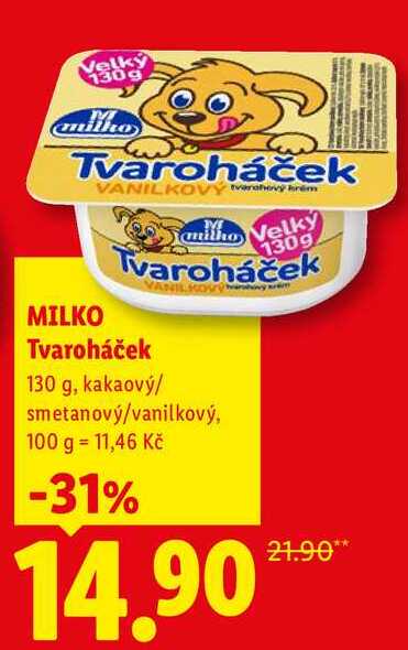 MILKO Tvaroháček, 130 g