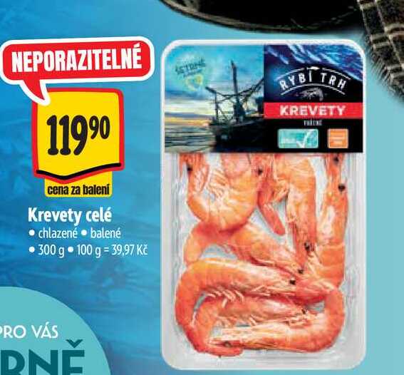   Krevety celé 300 g 