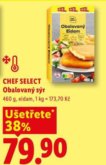 CHEF SELECT Obalovaný sýr, 460 g