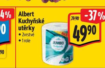 Albert Kuchyňské utěrky  2vrstvé 1 role