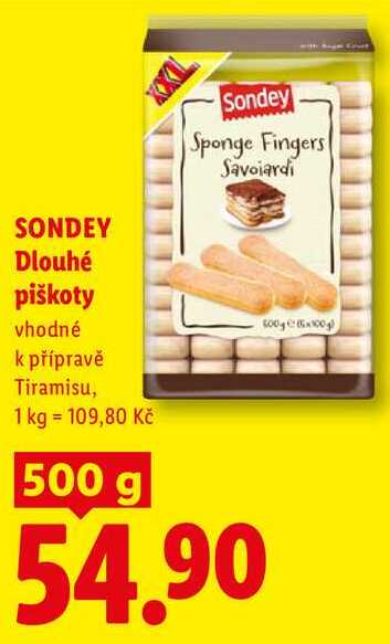 SONDEY Dlouhé piškoty, 500 g