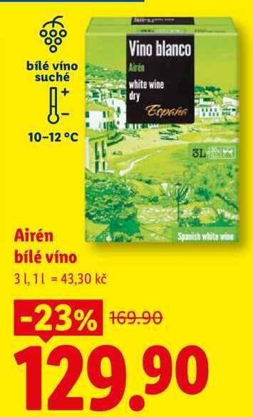 Airén bílé víno, 3 l