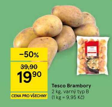 Tesco Brambory, 2 kg, varný typ B 
